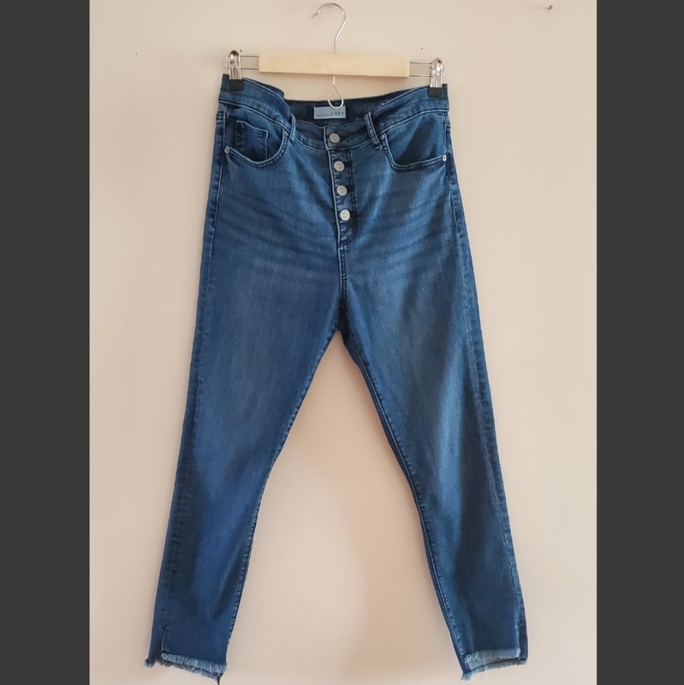 Loft high waist button fly denim